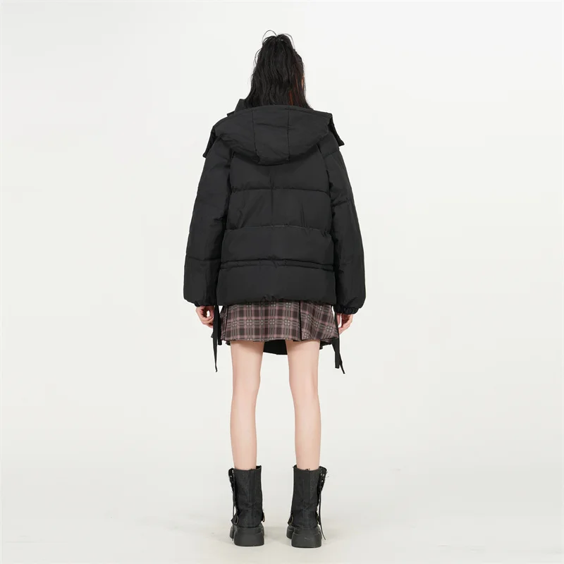 

plus Size Thiened Stand Collar Zipper Women's Autumn Winter Bread Coat Outerwear Trendy Korean Sle Regular Fit Cotton Jaet