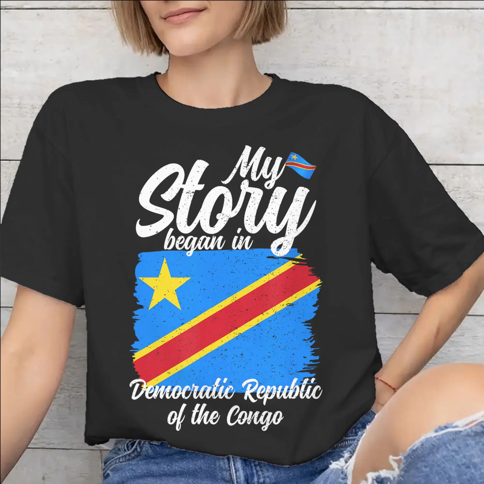 Men Women New Arrival Republic Of Congo Congolese Flag  Tee T Shirt Cotton  T-shirts Clothing