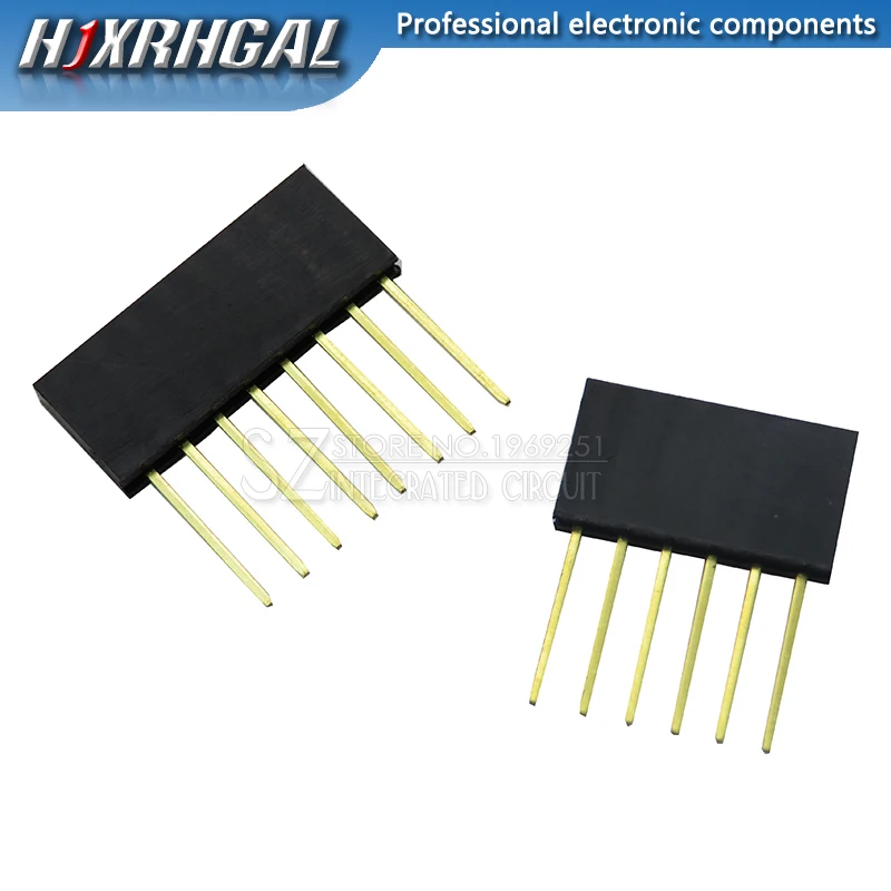 10pcs 2/3/4/6/8/10/15 Pin 2.54 mm Stackable Long Legs Femal Header For Arduino Shield