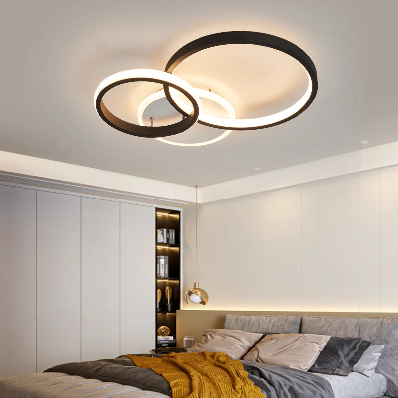 NEO Gleam Modern chandelier lights for Living room decoration home Bedroom Study Room led ceiling chandelier lamp Black or Gold