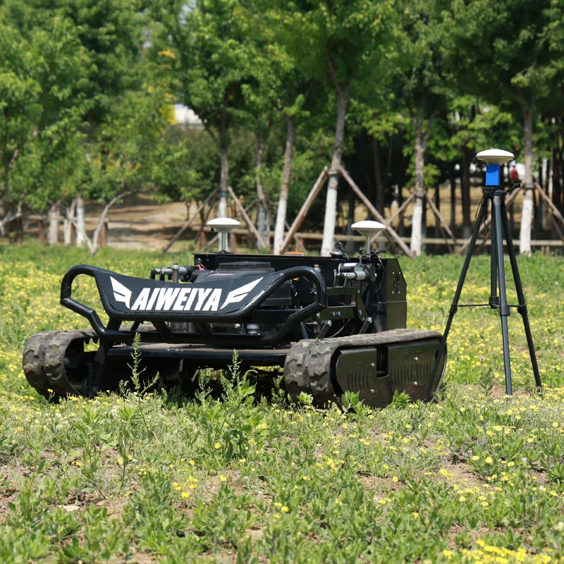 Customized Upgraded Lawn Mower New Model Petrol Remote Control Robot Crawler Optimized Mowing Effect