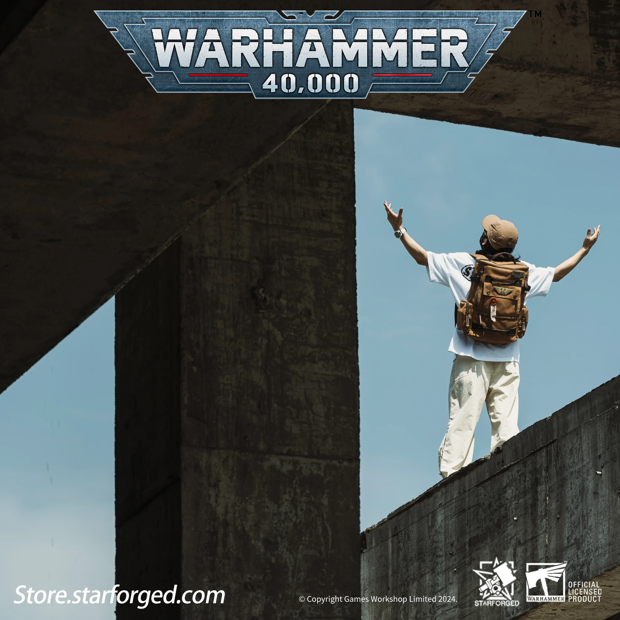 حقيبة ظهر Starforged المحمولة ذات سعة كبيرة جدًا Warhammer 40K Krieg Siege حقيبة أساسية متعددة الوظائف للسفر في الهواء الطلق