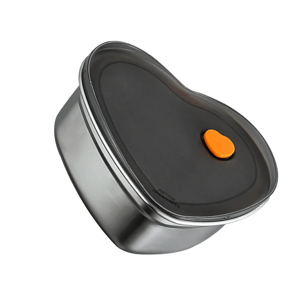 

Stainless Steel Food Containers Keeping Box Silicone Gasket S wich Salad Kitchen Storage Case Portable Lunch Box