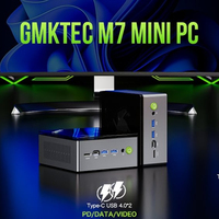 GMKtec M7 MINI PC AMD Ryzen 7 Pro 6850H Windows 11 Pro 2*DDR5 2*M.2 NVME SSD WIFI6 BT5.2 2*2.5G Lan Desktop Gaming Computer