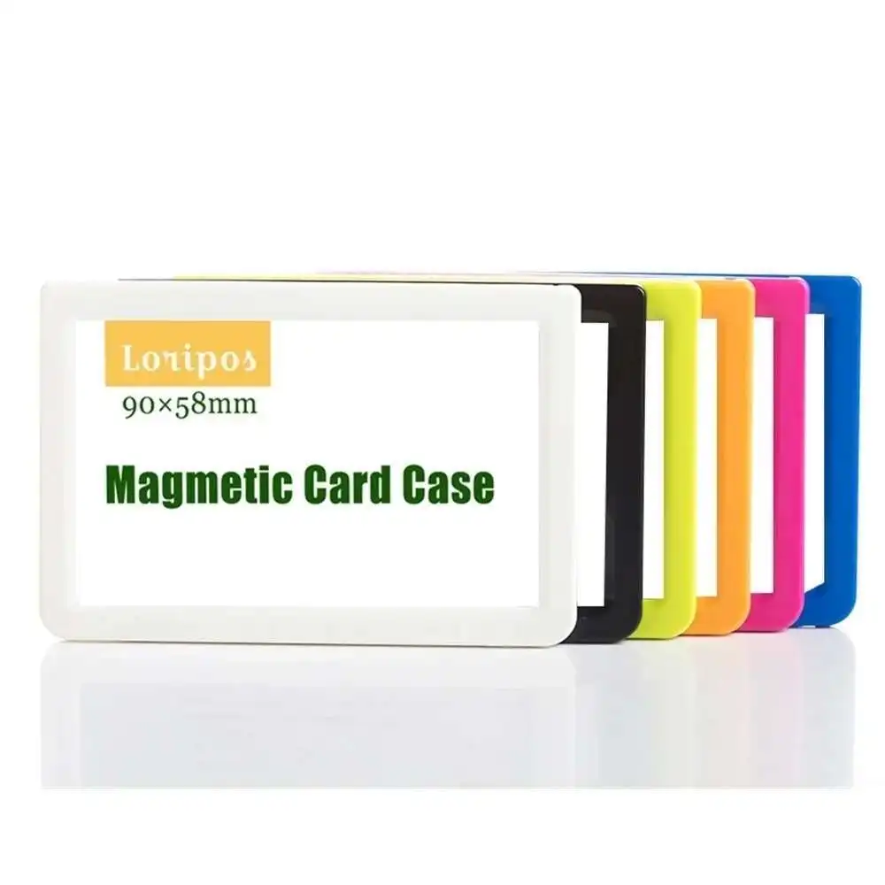 20pcs 90*58mm Magnetic Card Display Rack Label Paper Sign Holder Case Fridge Magnet Frame Metal Shelf Price Talker Signage Rack