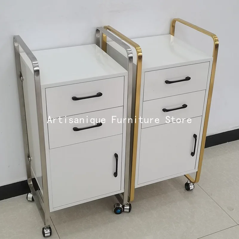 Vintage Popular Salon Trolley Comfortable Cosmetic Salon Cart Nordic Contemporary Chariot Salon Commercial Furniture