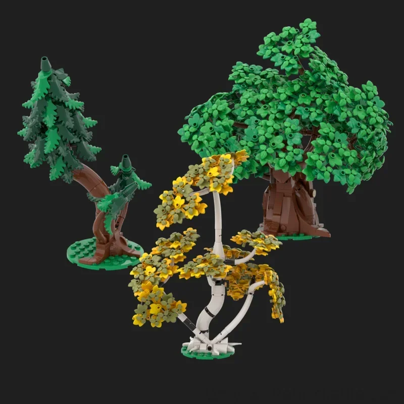 Ringen Film Rivendell Uitbreiding The Shire Bomen Model Moc Bouwstenen DIY Creatieve Montage Bricks MOC-234524 MOC-216710