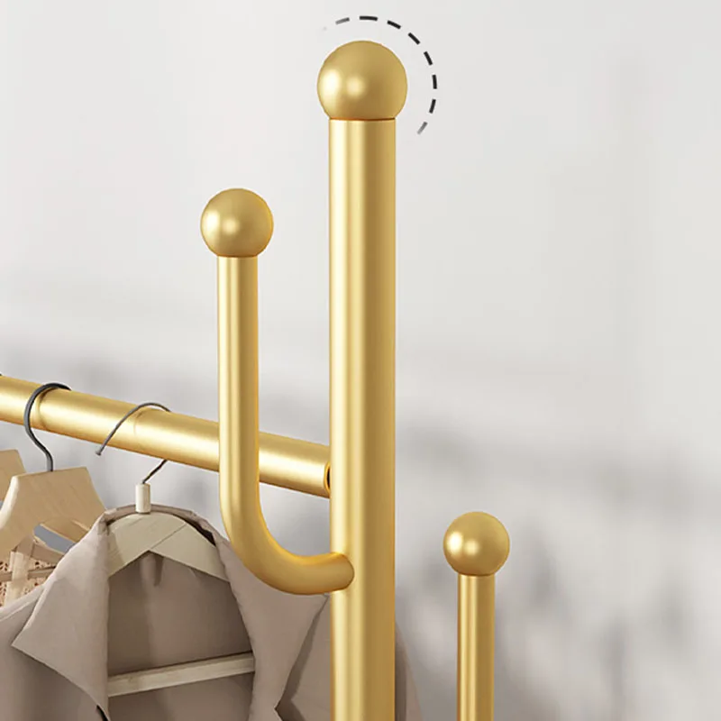 Gold Drying Clothes Rack Bathroom Hanger Luxury Bedroom Coat Racks Buffets Living Room Evening Dresses Porte Manteau Furniture