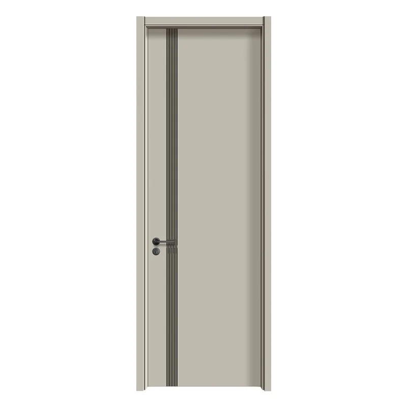 Solid wood composite indoor bedroom door sound insulation, moisture-proof  simple flat plate paint-free