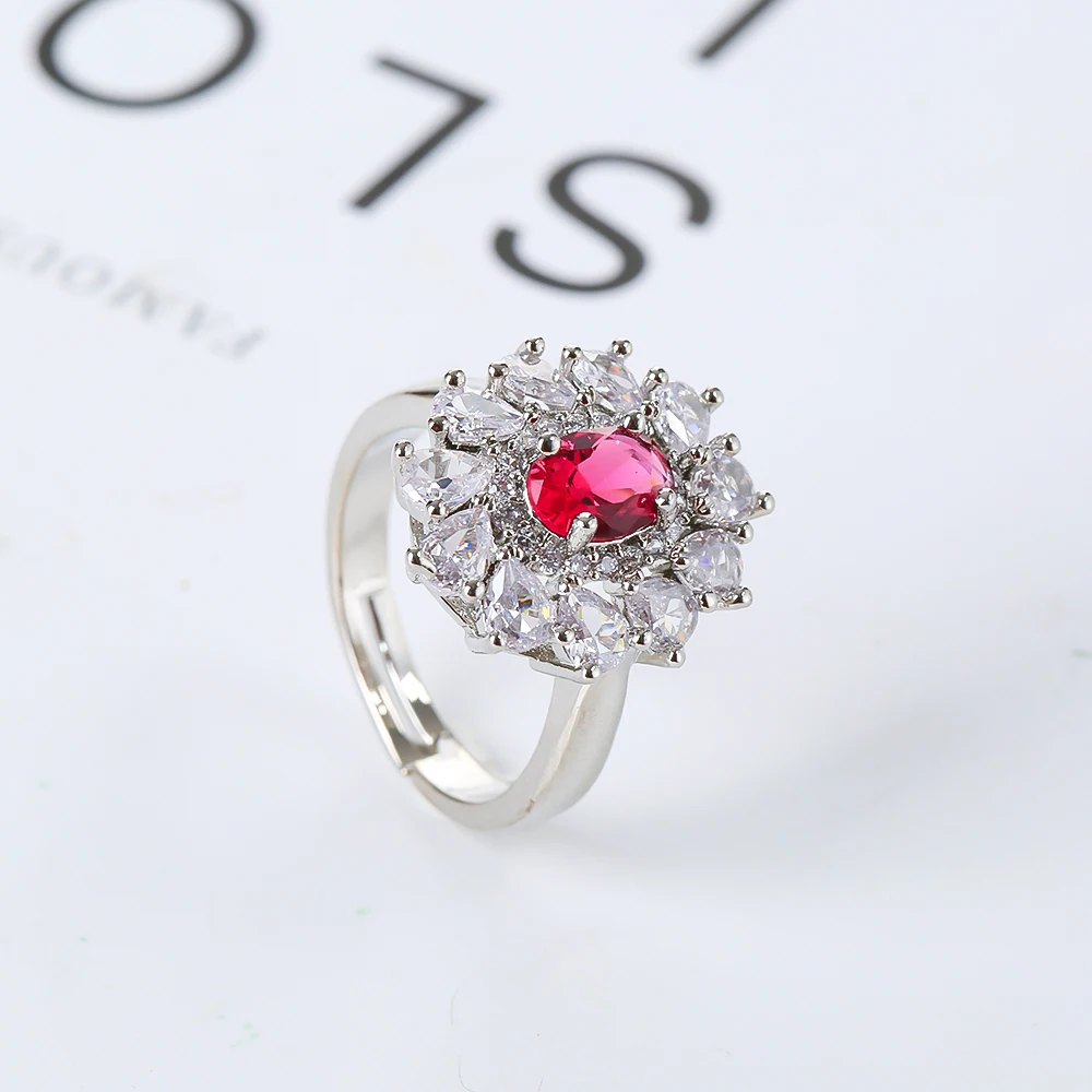 Iuxury PremIum DIamond OpenIng AdjustabIe FIower RIng Women PersonaIIty HIgh QuaIIty ExquIsIte FashIon JeweIry GIfts