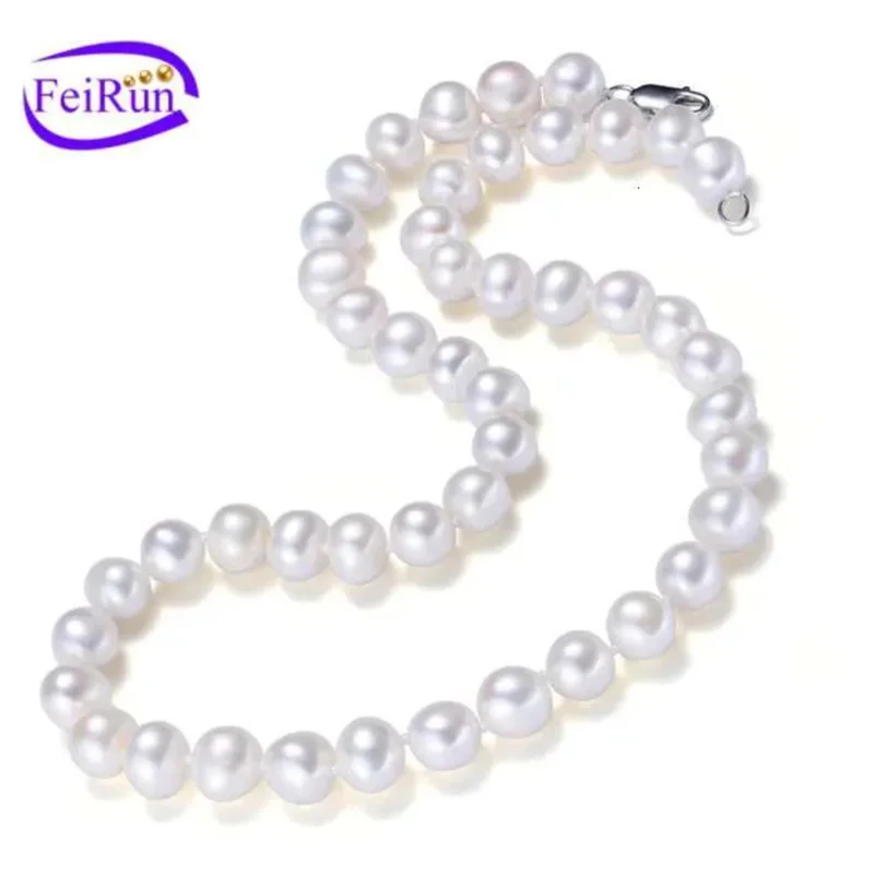

8-9mm off Round Natural Freshwater Simple Pearl Nelace Designs