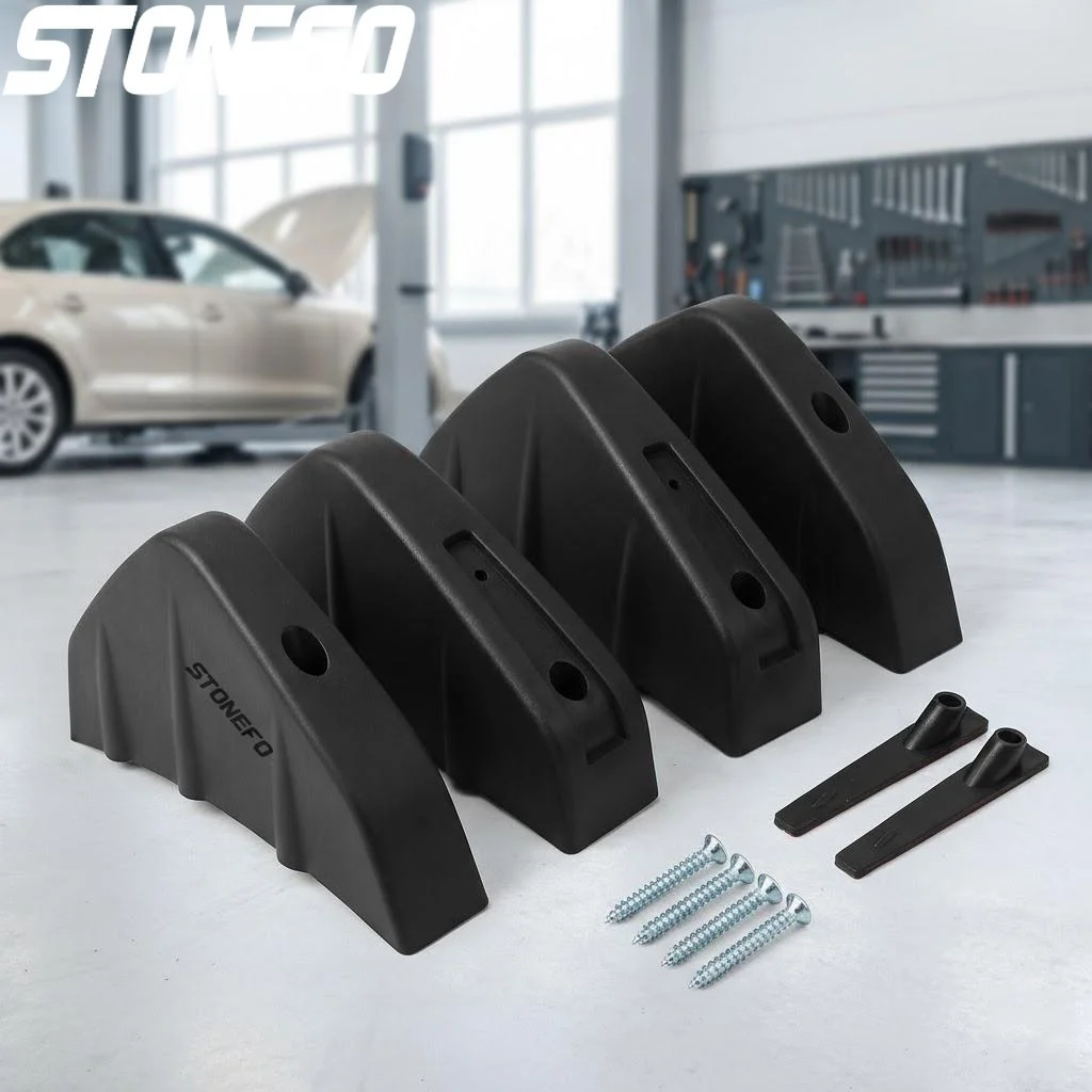 2PCS Universal Black Rear Bumper Diffuser Car Spoiler Protector for SUV Sedan All Vehicle Types Easy Installation