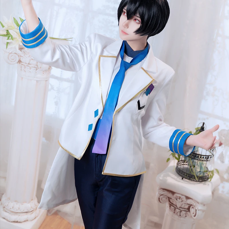 

Ensemble Stars Tenshouin Eichi Cosplay Costume Full Staff Clothing Handsome Anime Men's White Tuxedo Uniform Set