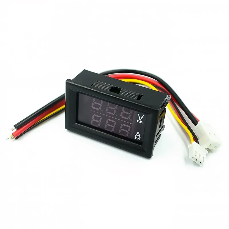 DC0-100V 50A 100A Voltmeter Ammeter Red Blue LED Amp Dual Digital Volt Meter Gauge 0.56\'\' LED Display 50A 100A Diverter