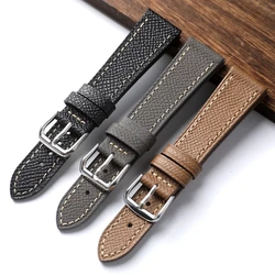 Hochwertiges italienisches Palmkornband Palmkornlederband 18 19 20 21 22MM Braun Grau Blau Ultradünnes Herrenband aus weichem
