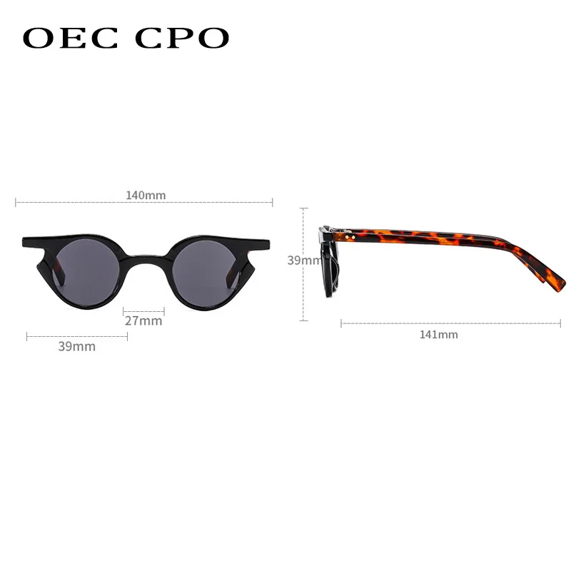 OEC CPO Sexy okrągłe okulary kobiety moda mała ramka okulary UV400 Punk panie nowy Trend okulary odcienie Retro UV400 — zdjęcie 7