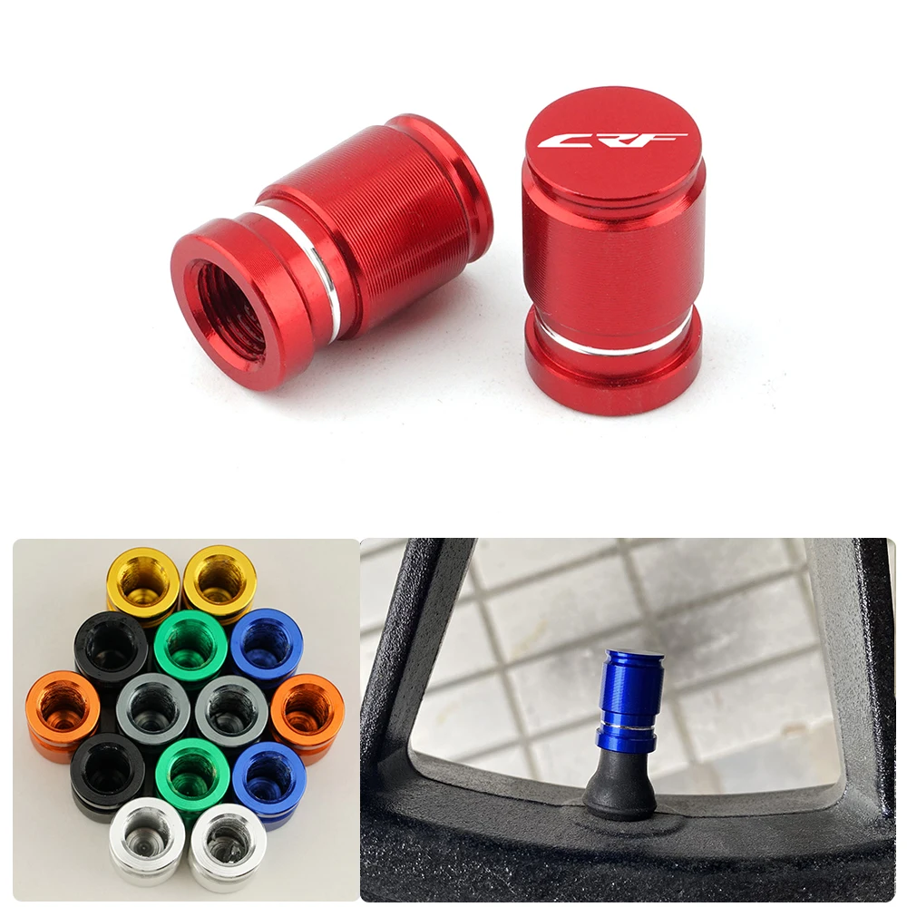 LOGO CRF For Honda Africa Twin CRF1000 CRF1000L CRF1100 XRV750 CRF 1000 1100L Wheel Tire Valve Air Port Stem Cover Cap Plug