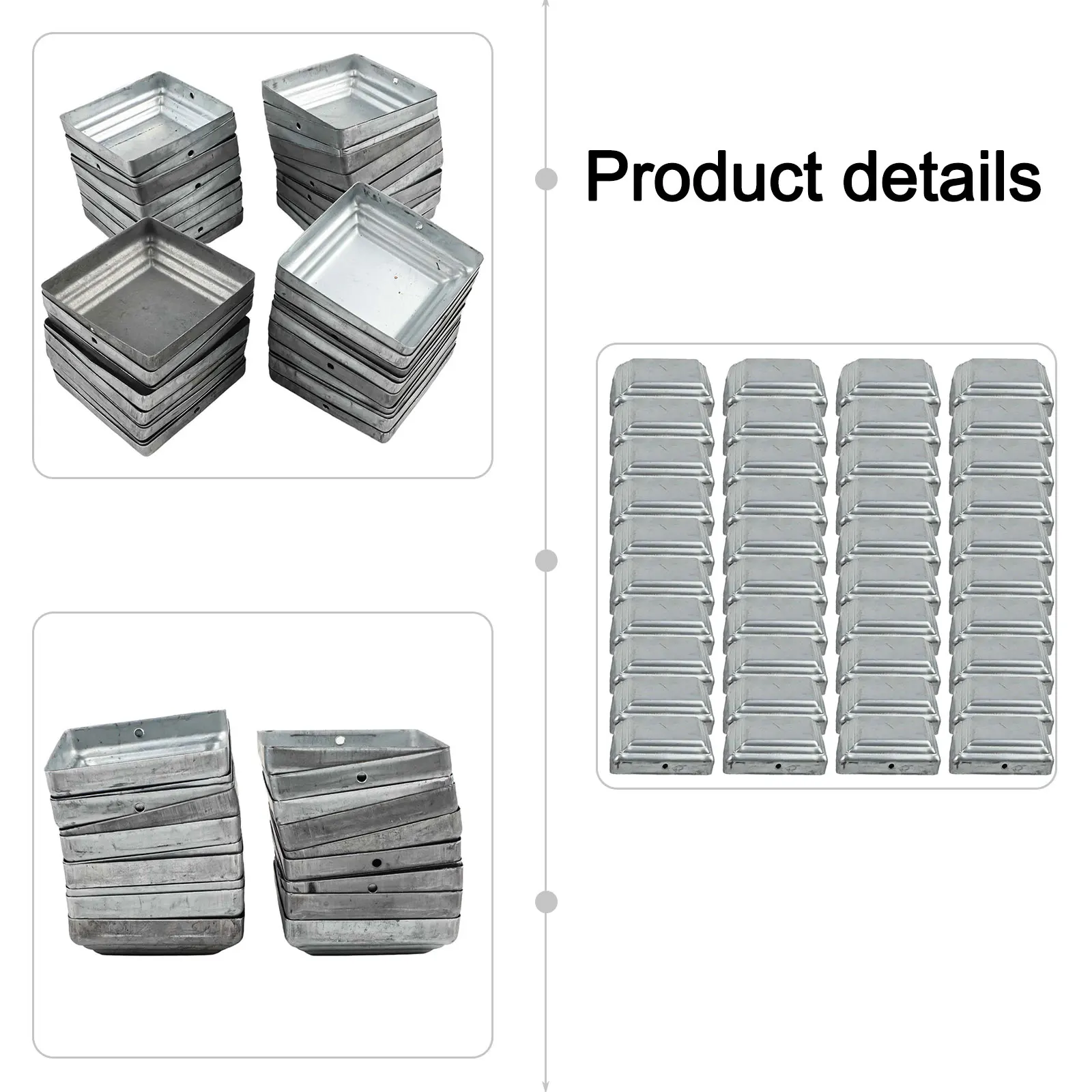Cubiertas de 4x4 pulgadas, protección contra la humedad, atractivo acabado plateado, mejora el atractivo estético para postes de valla de 4x4 pulgadas