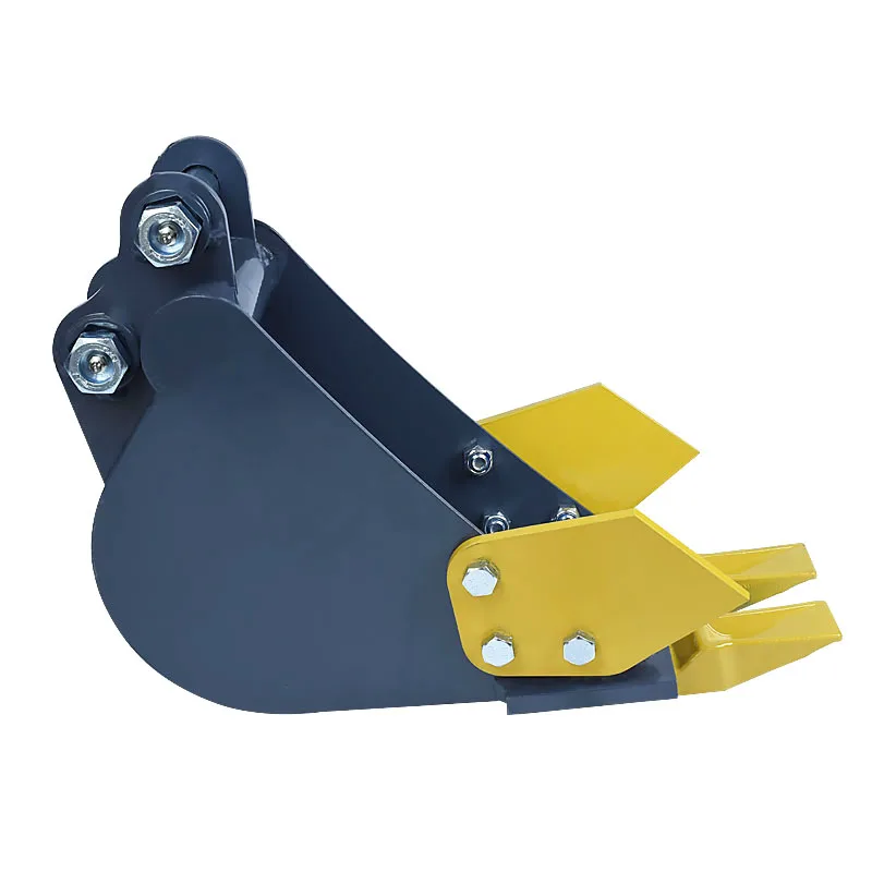 مرفق دلو رمادي صغير للحفارات 200 مم/7.87 بوصة دلو خندق للحفارات 1-1.5 طن لأعمال الأسرة والمزرعة في البستان