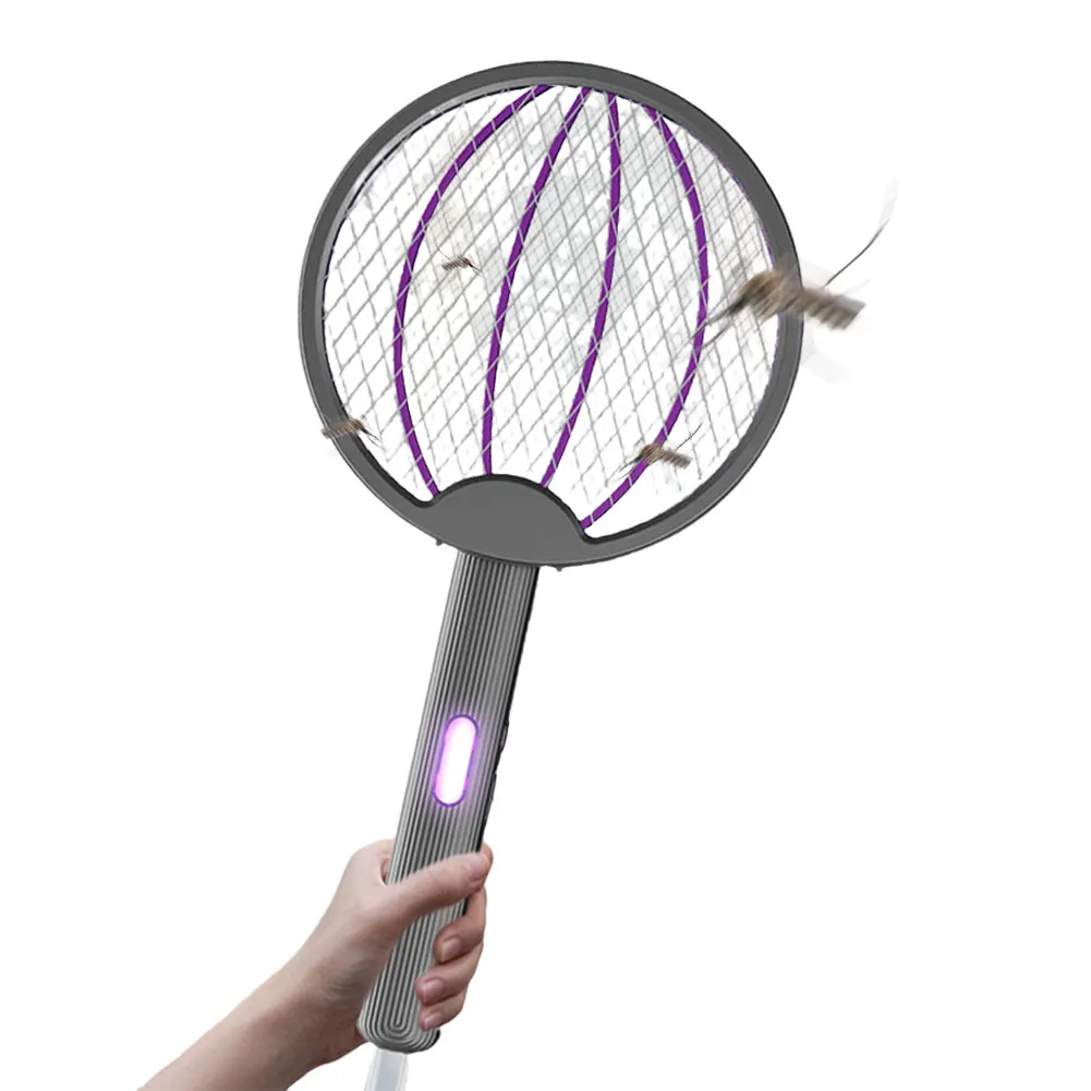 

Foldable Bug Zapper Racket Rechargeable Mosquito Swatter Safe Fly Killer and Mosquito Trap Lamp for Home Indoor Outdoor