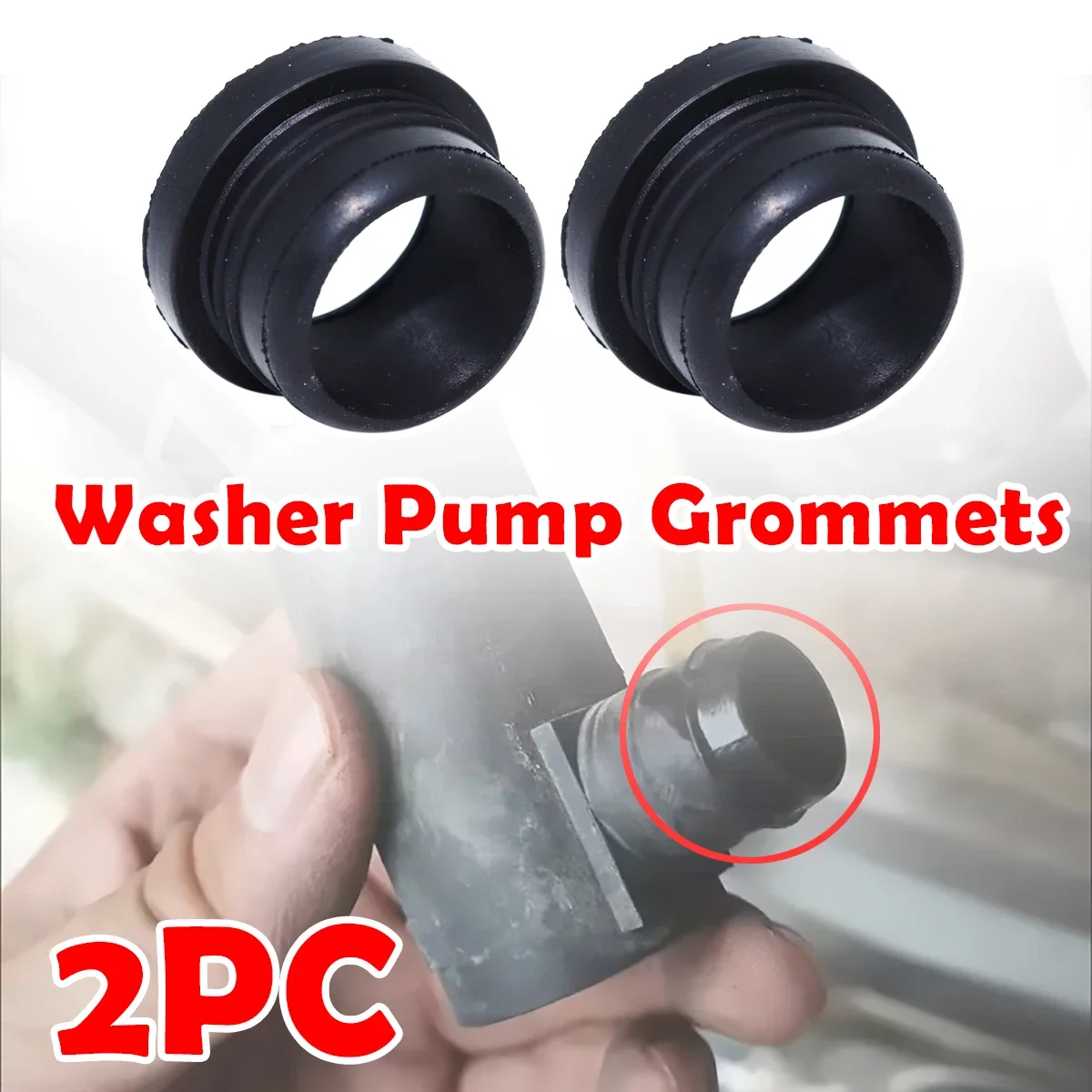 

2pc Windscreen Windshield Washer Seal For Peugeot Ford Citroen Kia Hyundai Pump Water Reservoir Gasket Grommet Mount Rubber Bung