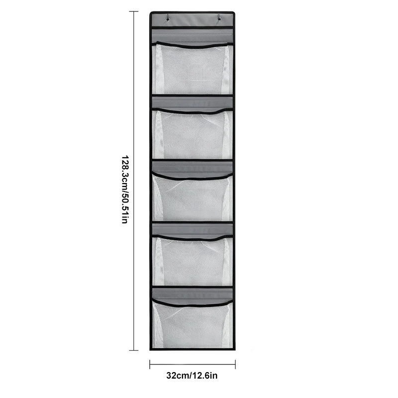 5 Grids Pockets Hanging Door Storage for Closet Multi Functional Non-woven Fabric Snack Underwear Shoes Storage For Bathroom