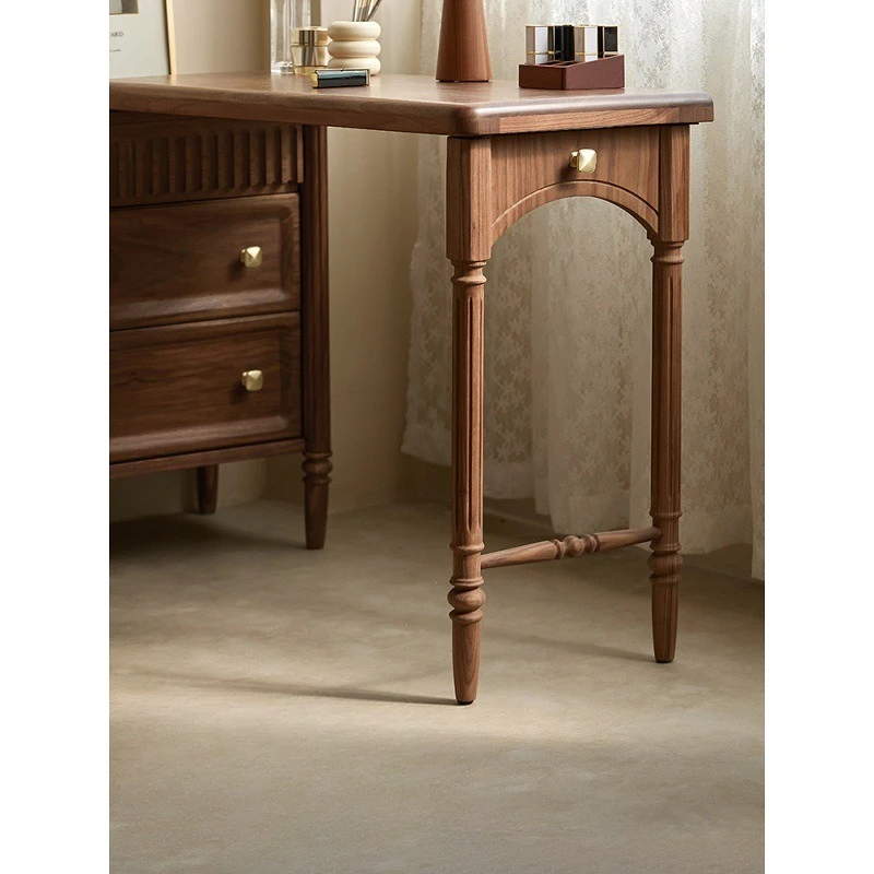 Comò e mobiletto in legno massello di noce nera personalizzabile Comò combinato cinese per camera da letto retrattile retrò francese integrato