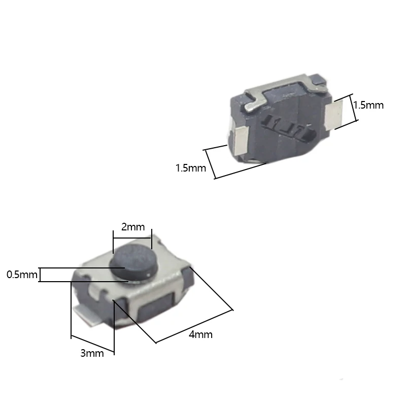 【100-20PCS】Tactile Tact Push Button Micro Switch Momentary 3*4*2 MM Micro Button