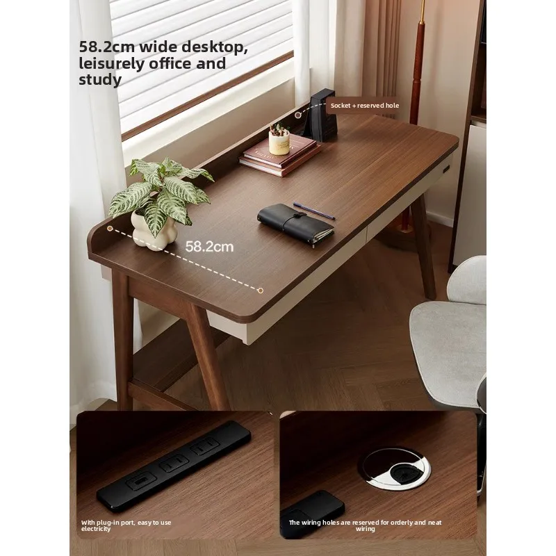New Chinese desk, chair, living room, study, household multi-functional solid wood foot desk, workbench
