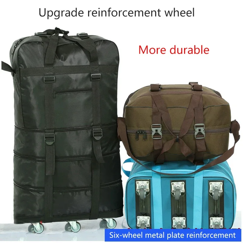 Folding trolley case 158 aviation consignment bag with wheel travel bag large capacity Oxford cloth go abroad Luggage bag