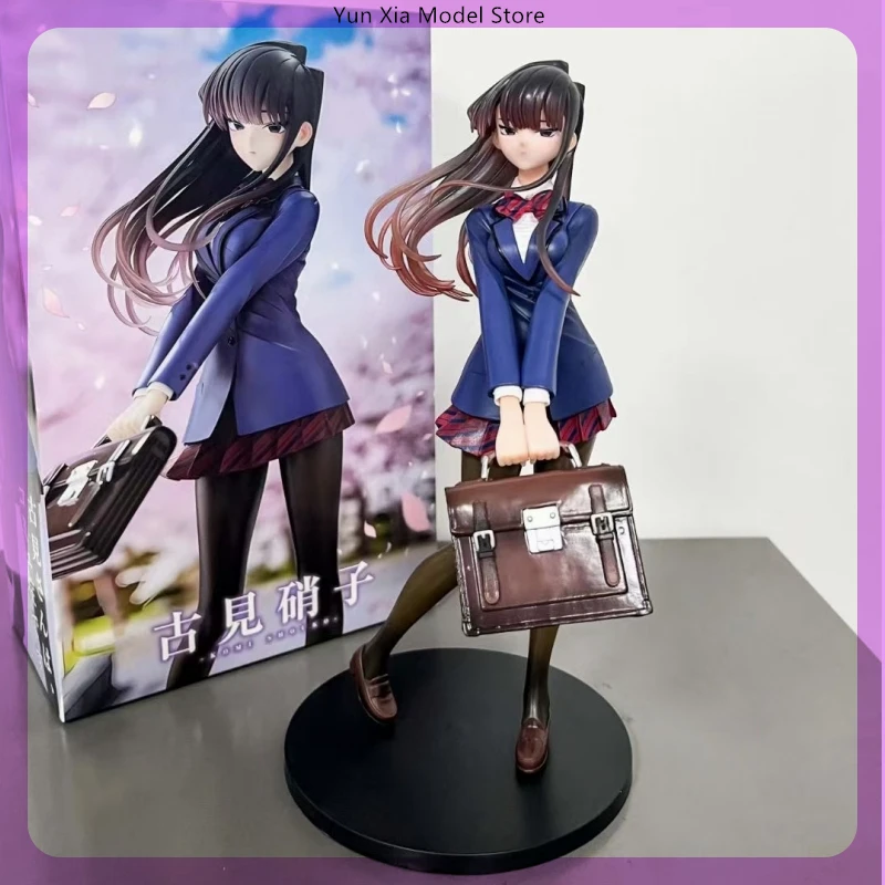 25cm Komi Can'T Communicate Komi Shouko Anime Girl Figure Model Gk Statue Boys Collection Desktop Decoration Ornament Toys Gifts