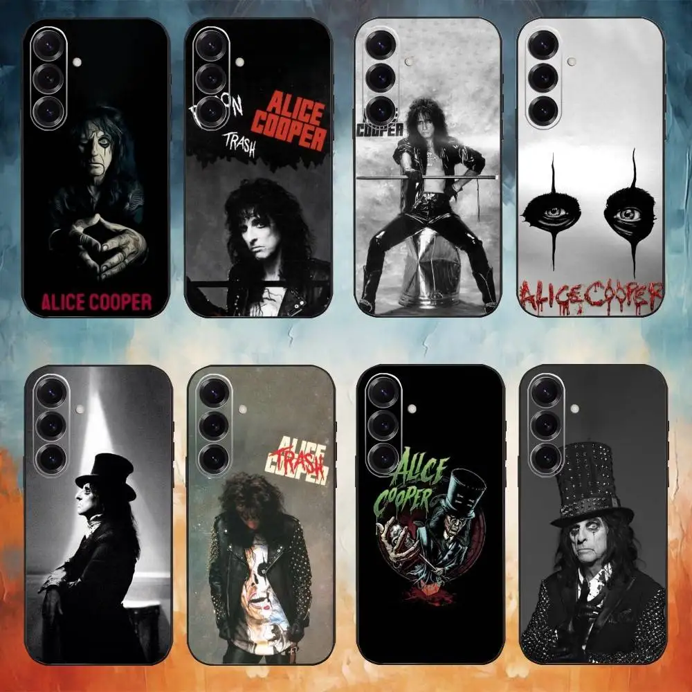 

Alice C-Cooper Phone Case For Samsung Galaxy A73,A72,A71,A70,A53,A52,A51,Others Soft Black Cover