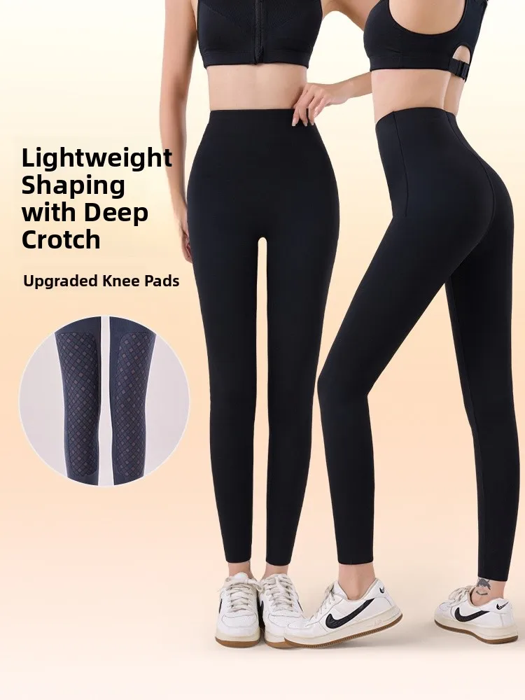 

Теплые брюки из овчины для фитнеса, длинные брюки с высокой талией, обтягивающие теплые узкие брюки для зимних упражнений