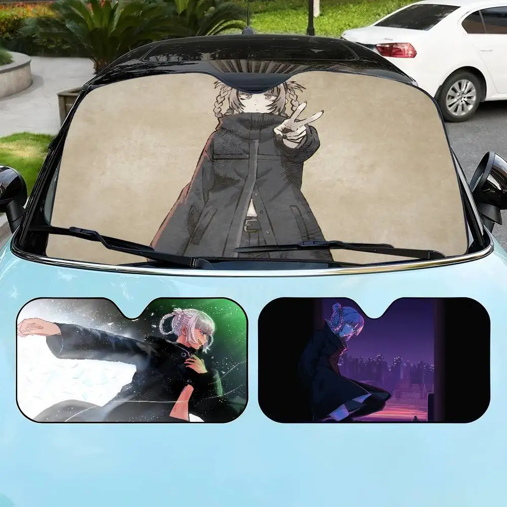 Anime Call Of The Night Kawaii Nanakusa Nazuna Car Sunshade Blocker Cover Interior Protection For Truck SUV Visor Universal