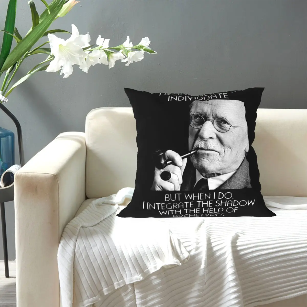 Carl Jung - Individuate 2 Square Pillowcase Pillow Cover Cushion Zip Decorative Comfort Throw Pillow for Home Car
