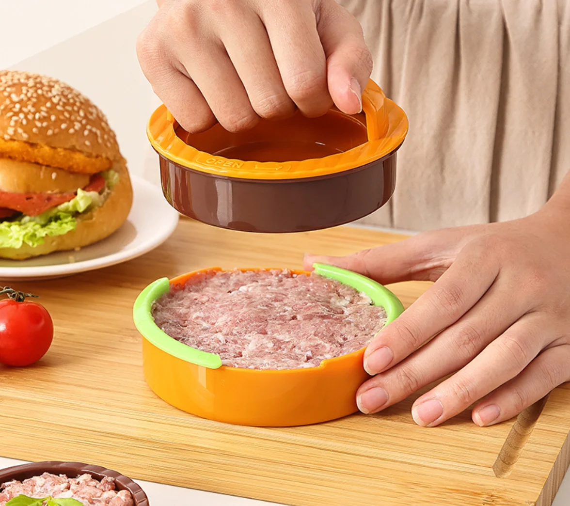 Burger Press, 3 in 1 Non-Stick Meat Hamburger Mold, Kitchen Gadgets to Make Patty for Stuffed Slider BBQ Barbecue Grilling