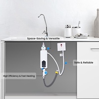 5500W Mini Electric Tankless Water Heater with LED Display,Instant Electric Water Heater,for Kitchen and Bathroom