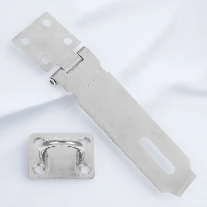 

1Set Door Locks Hasp Latch Sturdy Stainless Steel Lock Buckle Safety Clasp Anti-Theft for Door Window Cabinet Drawer