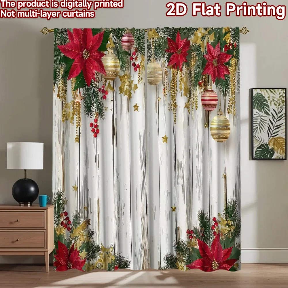 1pc 2D flat Photography Backdrop Popular Tapestry Christmas Festive Garland 100% Polyester Holiday Decorations Perfect for