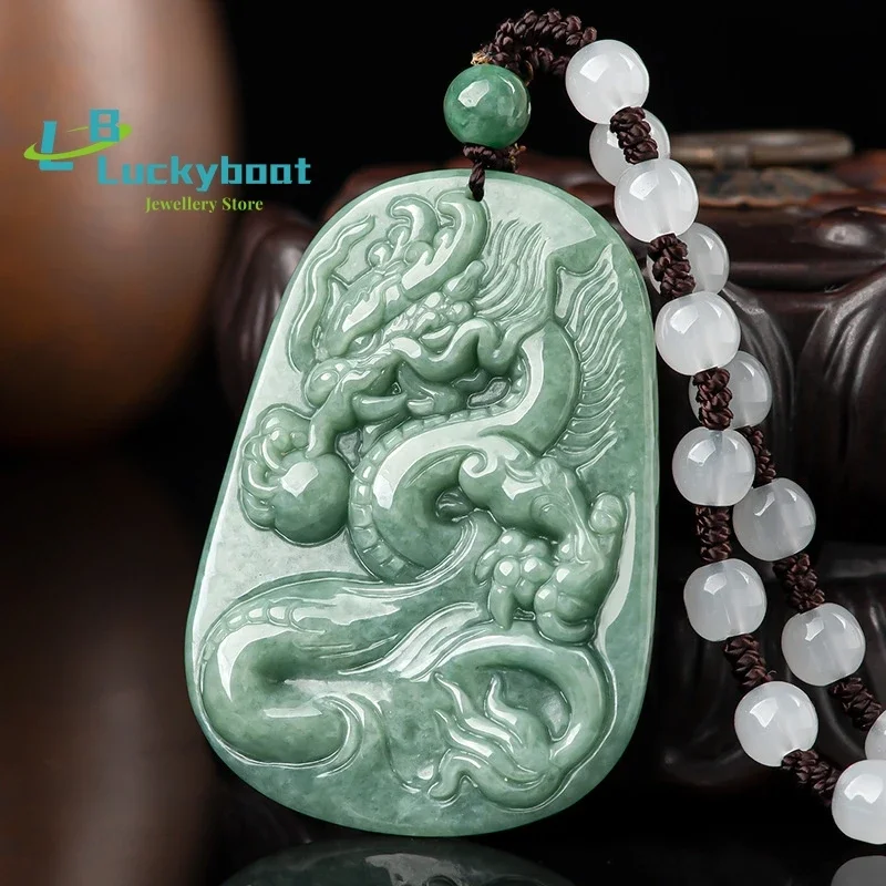

Лидер продаж, натуральный нефрит ручной работы, ожерелье с властным драконом, кулон, модные ювелирные аксессуары, мужские и женские подарки на удачу