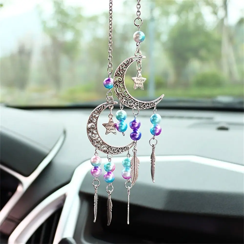 Stylish Rearview Mirror Car Interior Pendant Car Accessories Colorful Hanging Ornaments Beads Car Decoration