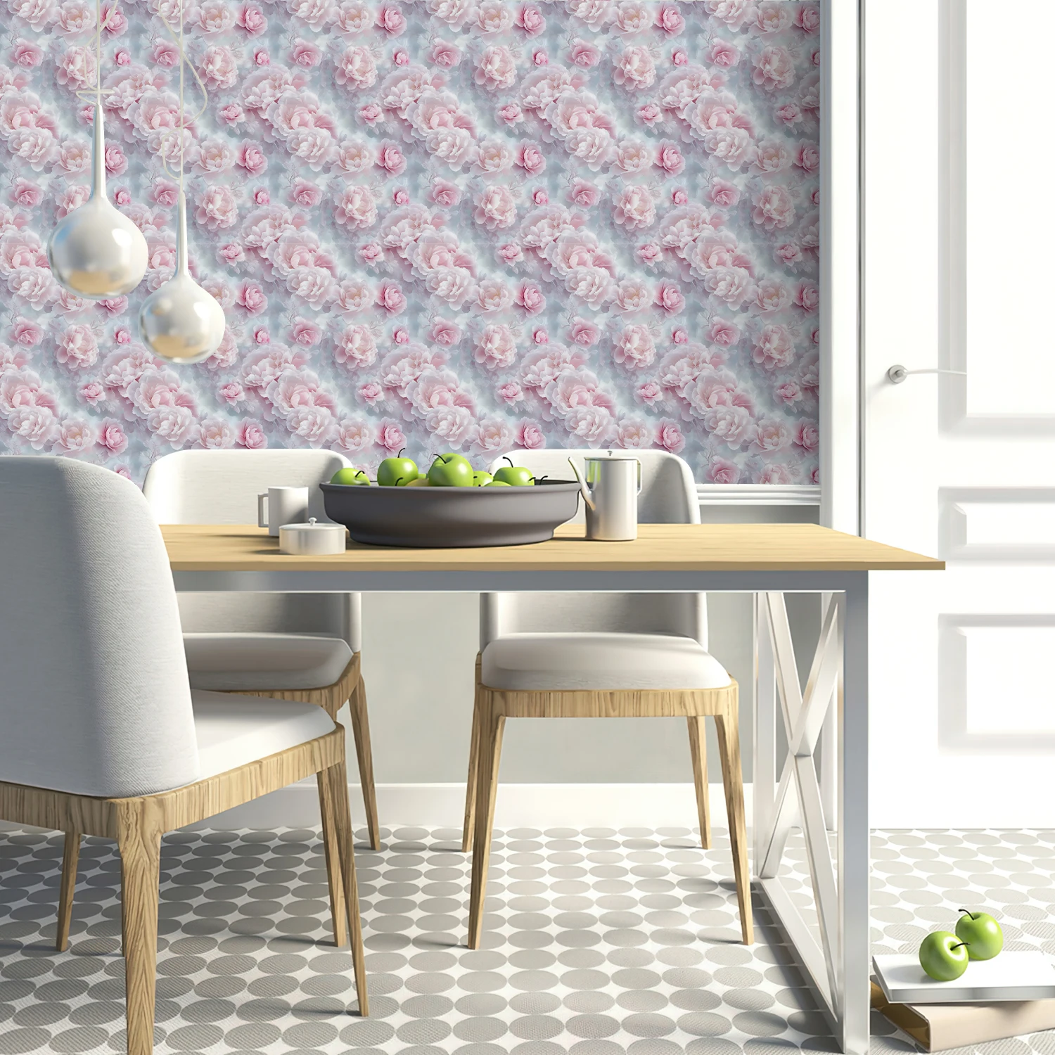 45x300cm Pink Home Room Decoration Self-Adhesive Wall Sticker Living Room Kitchen Waterproof And Anti Fouling Wallpaper