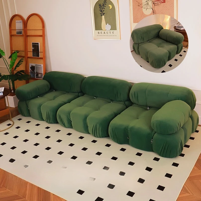 

Sofa Internet celebrity fabric living room small apartment bedroom double small French module sofa