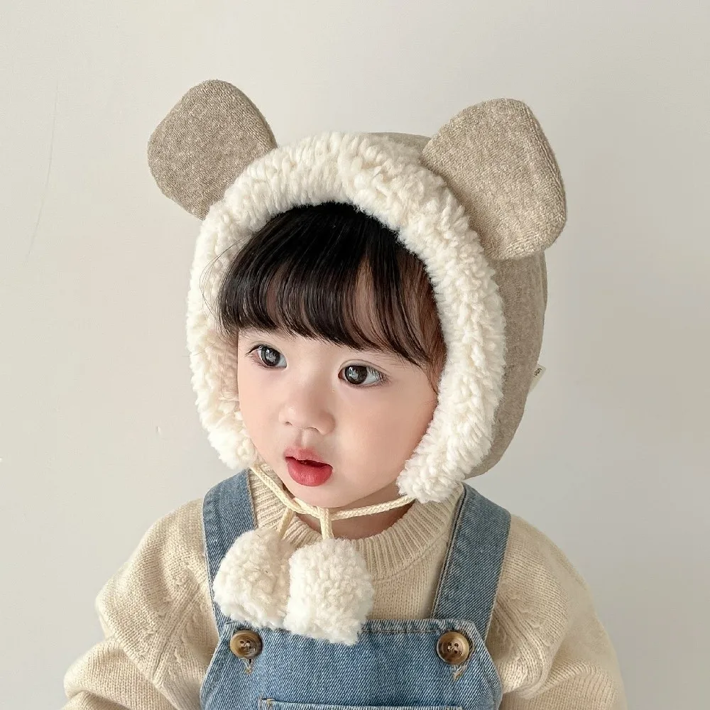 

Lovely Cute Bear Ear Hat Fleece Winter Baby Beanie Cap Thick Warm Ear Protection Hat Kids