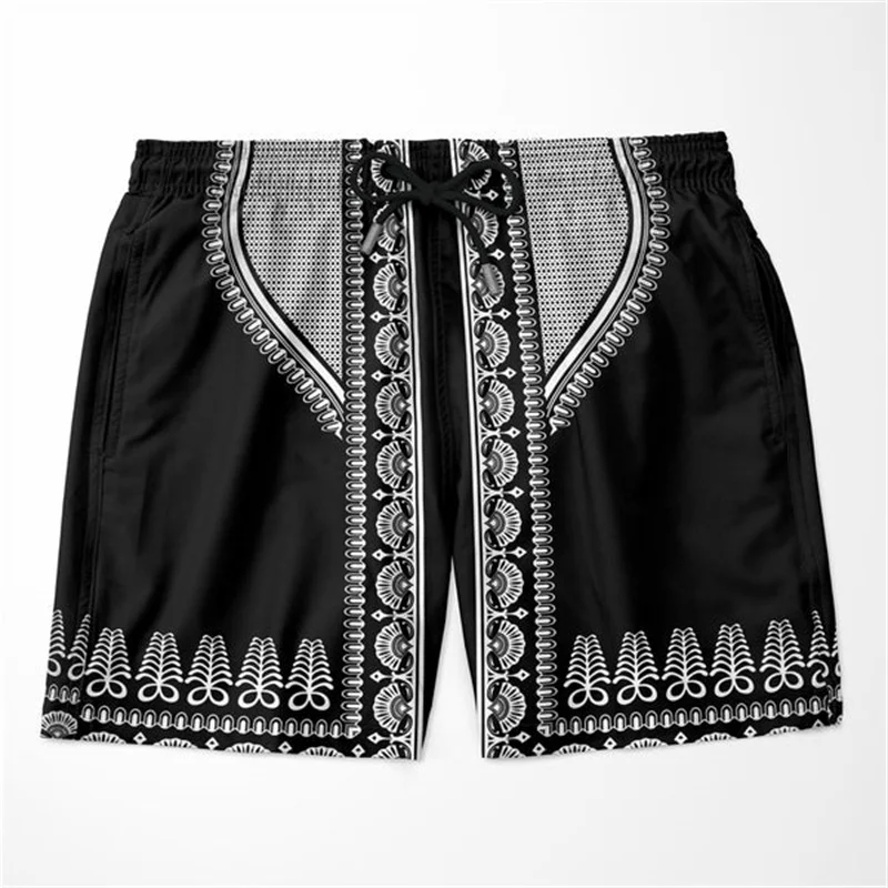 Pantalon de plage pour hommes, motif de tradition africaine, short imprimé en 3D, short respirant d'été, streetwear de fitness, Ropa zones bre