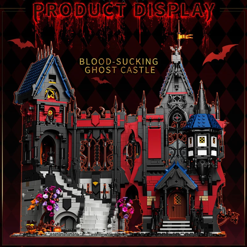 AUF LAGER MOC Idee Street View Vampir Haus Bausteine Ziegel Montage Bau DIY Spielzeug für Jungen Weihnachten Geschenk Set