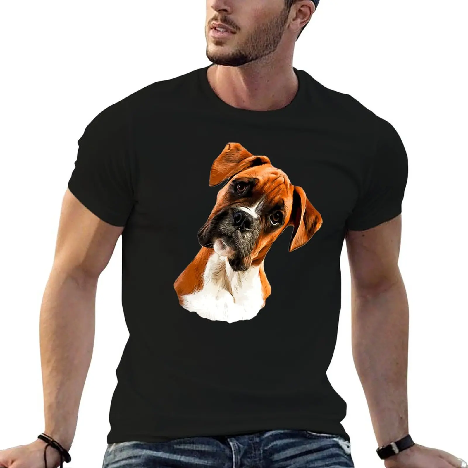 Boxer A Beautiful Boxer Head Tilt T-Shirt man t shirt heavy cotton t shirts designer essential t shirt T-Shirt