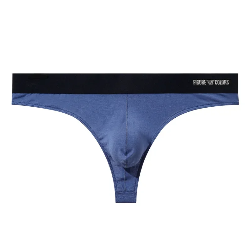 Modal T-back Thongs Men Sexy G-string Soft Underpants Bulge Pouch Panties Breathable Underwear Lingerie Elastic Knickers Bikini