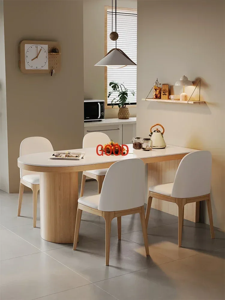 Dining Table Small Apartment Cream Style Kitchen Island Dining Table Household Dining Tables and Chairs Set