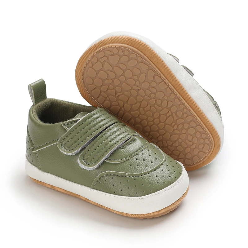 Primavera e autunno nuove scarpe per bambini e bambini 0-18M classiche sportive in gomma PU in pelle multicolore prima camminata per il tempo libero sport